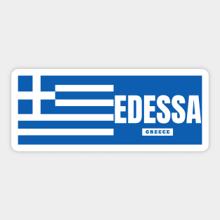 Edessa City with Greek Flag Sticker